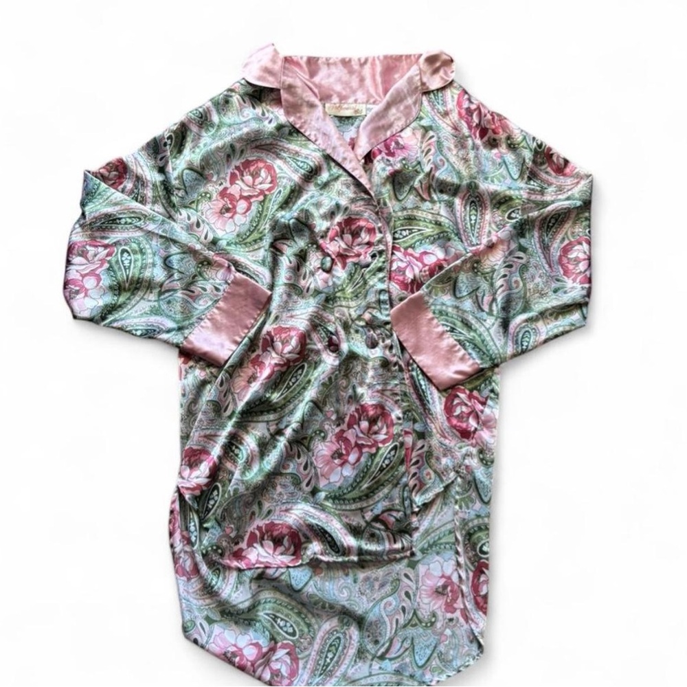 Floral Paisley Satin Blouse